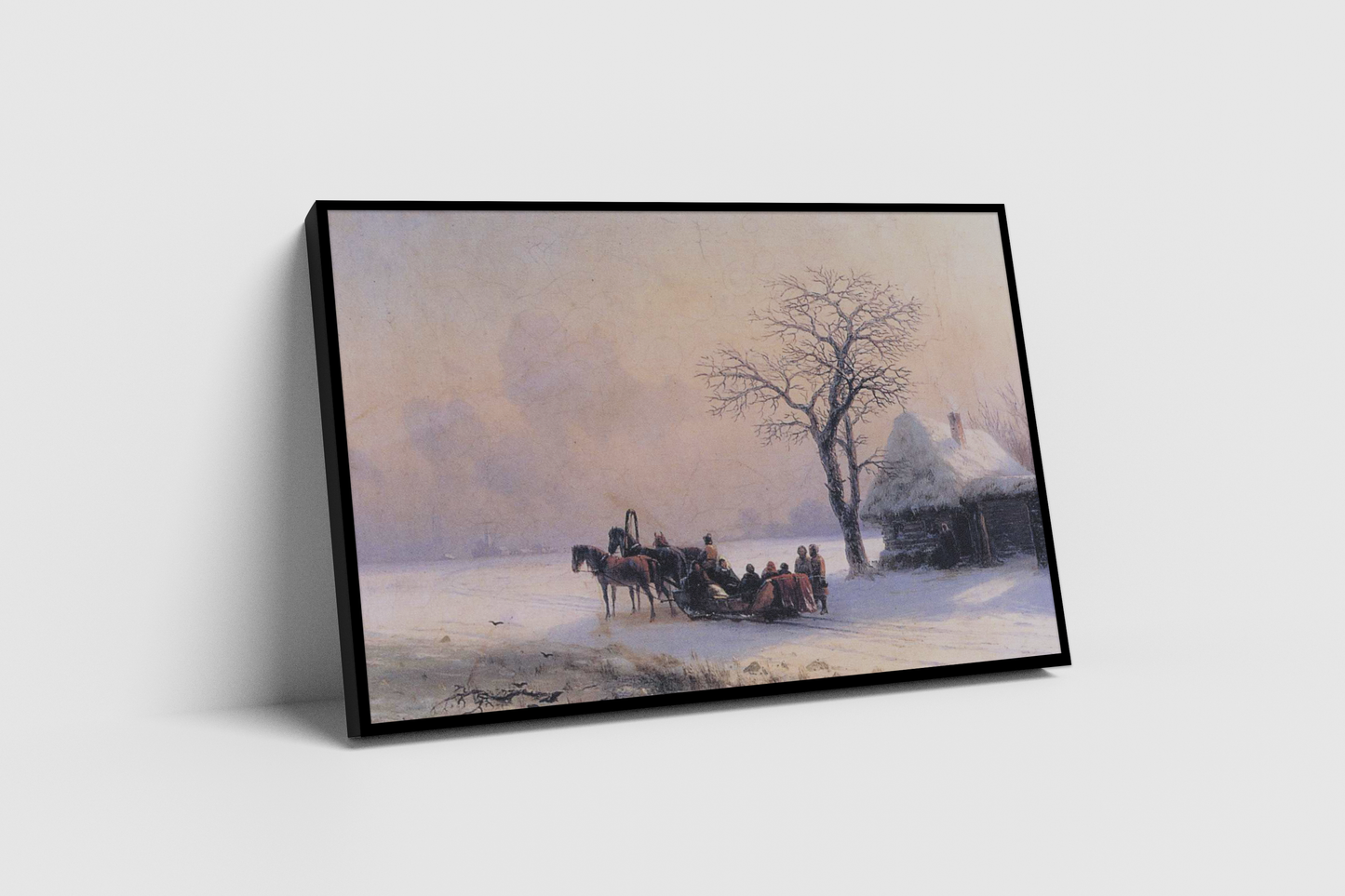 Escena de invierno en la pequeña Rusia - Ivan Aivazovsky