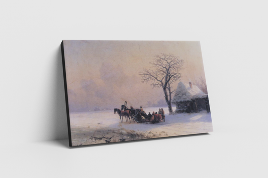 Escena de invierno en la pequeña Rusia - Ivan Aivazovsky
